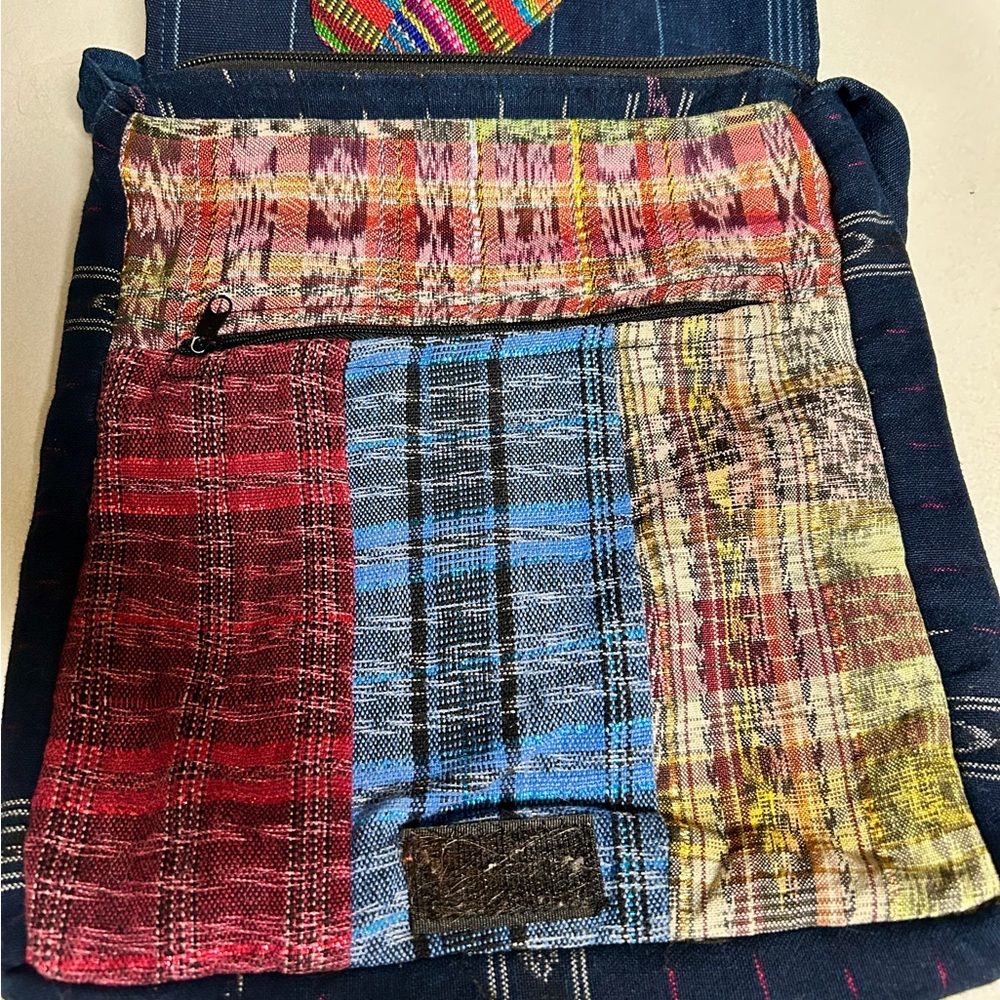 Bamboo Threads Handmade Patchwork Backpack Guatemala - Picture 2 of 4